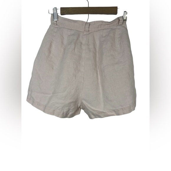 Posse Pierre Pleated 100% Linen Shorts Sz Small - Picture 5 of 9
